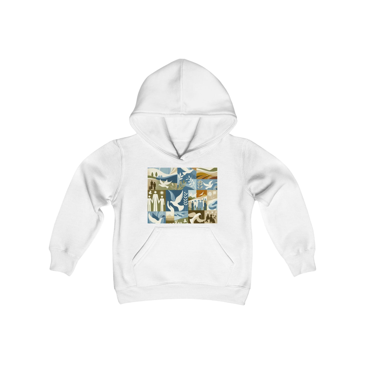 Youth Heavy Blend Hooded Sweatshirt - Nature Inspired Adventure Design