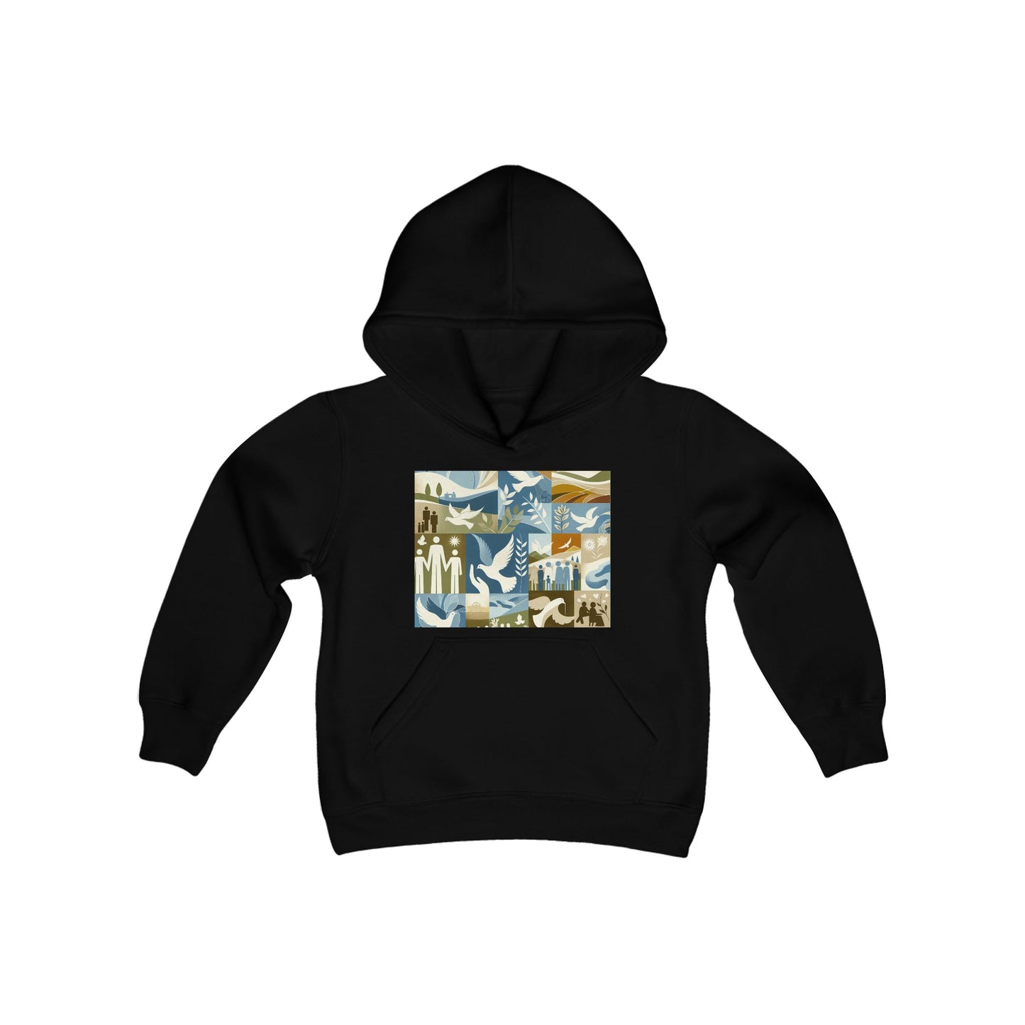 Youth Heavy Blend Hooded Sweatshirt - Nature Inspired Adventure Design