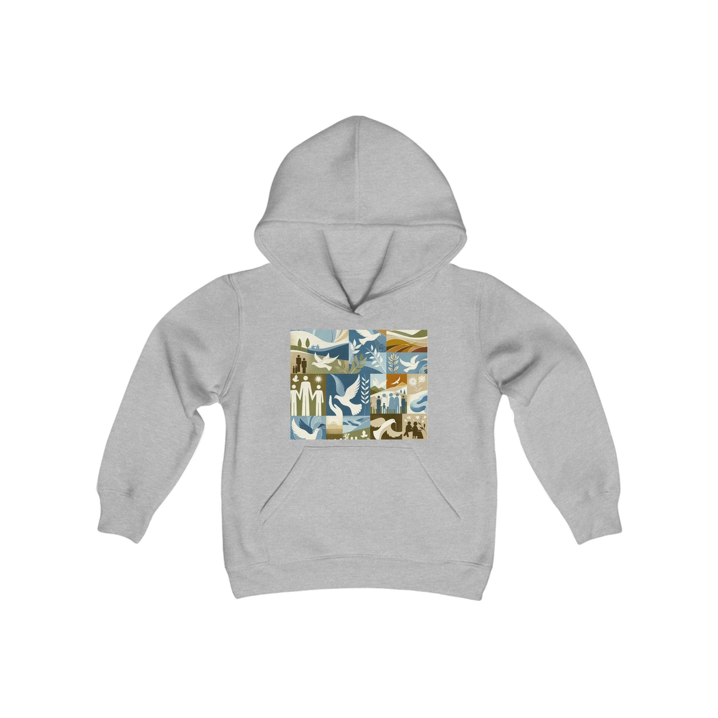 Youth Heavy Blend Hooded Sweatshirt - Nature Inspired Adventure Design