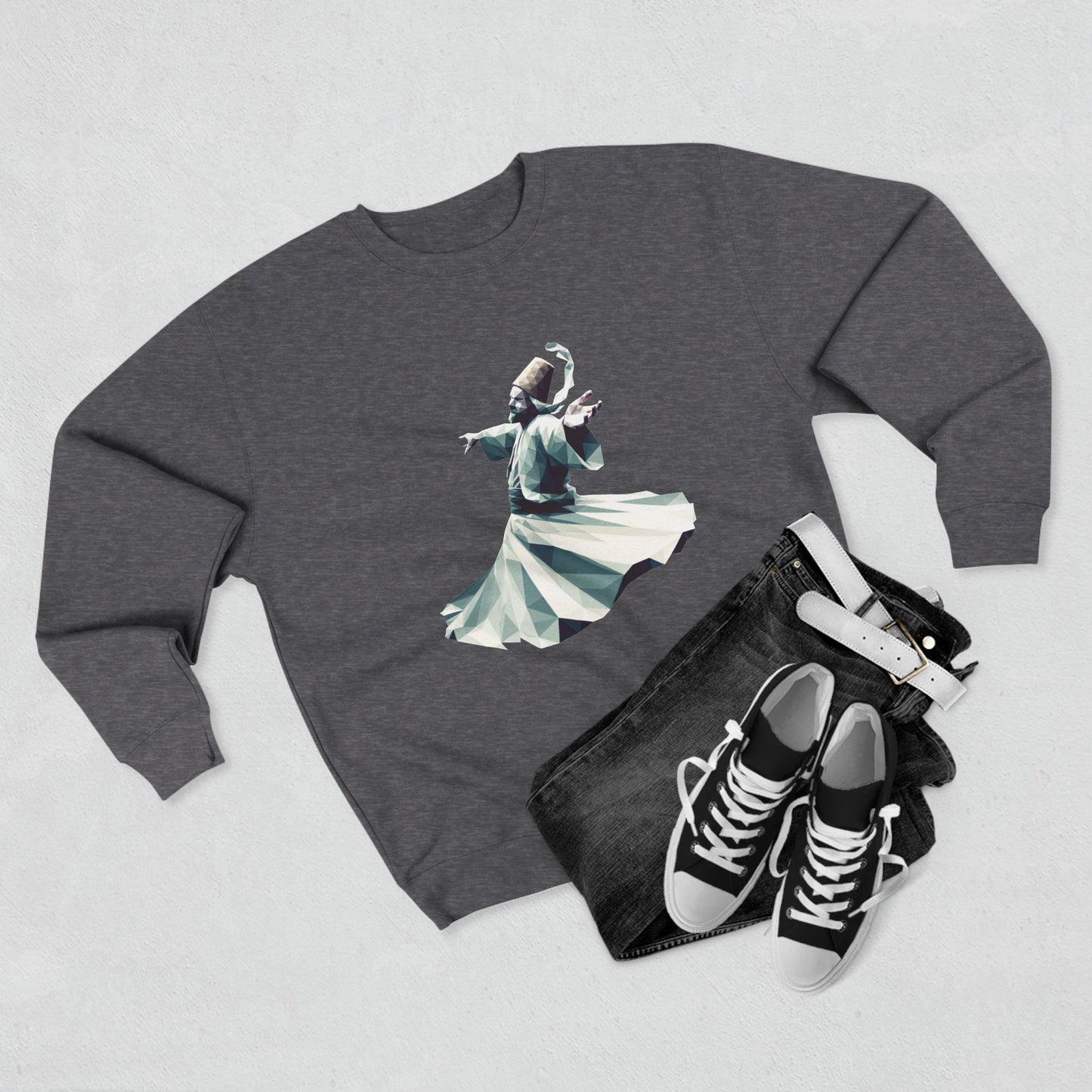 Elegant Dancer Unisex Crewneck Sweatshirt - Artistic Dance Graphic & Quote